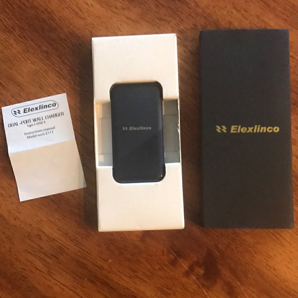 NEW Elexlinco Dual Port Wall Charger